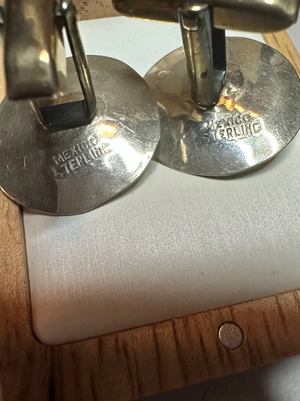 Taxco Sterling Silver Sombrero Cuff Links